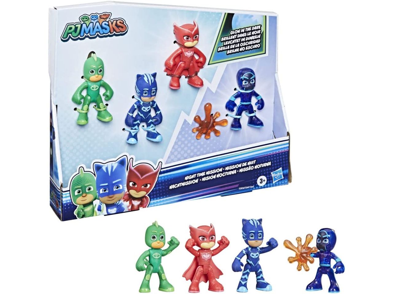 Pj mask hero vs cattivi - la confezione contiene 4 personaggi