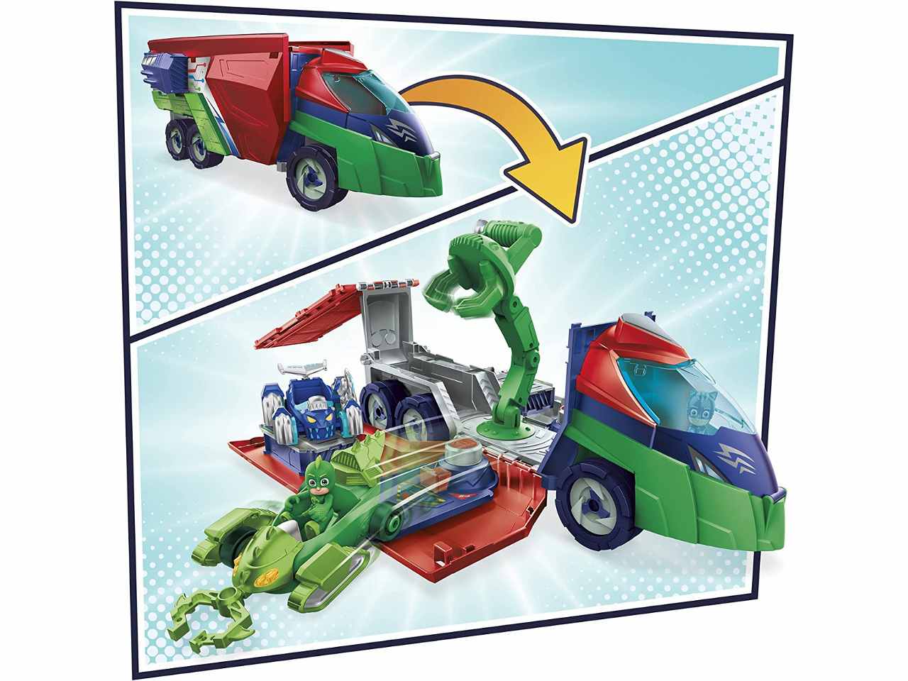 Pj masks camion lanciatore 2 in 1 55cm