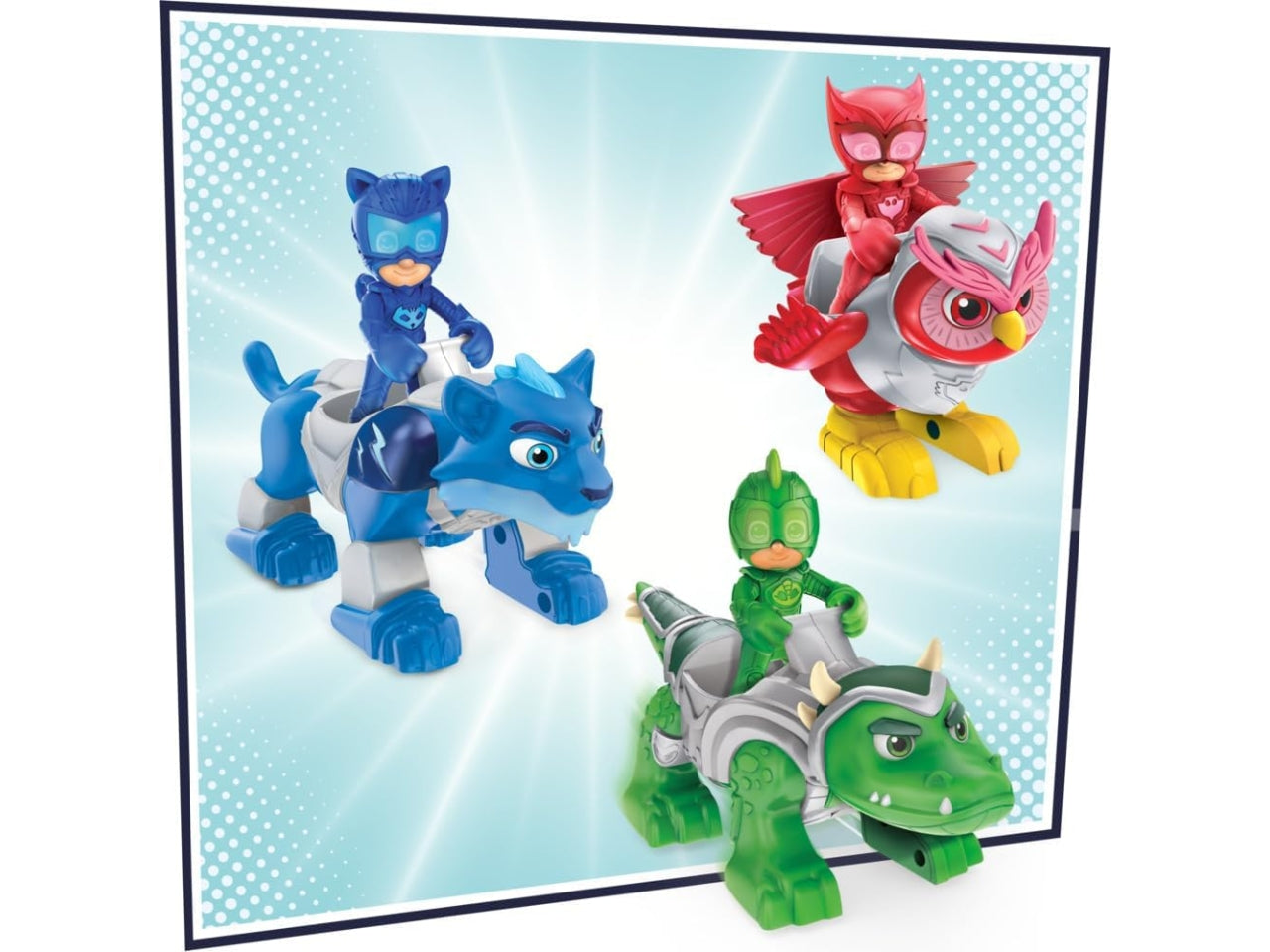 Pj mask hero animal trio perdonaggi con veicoli