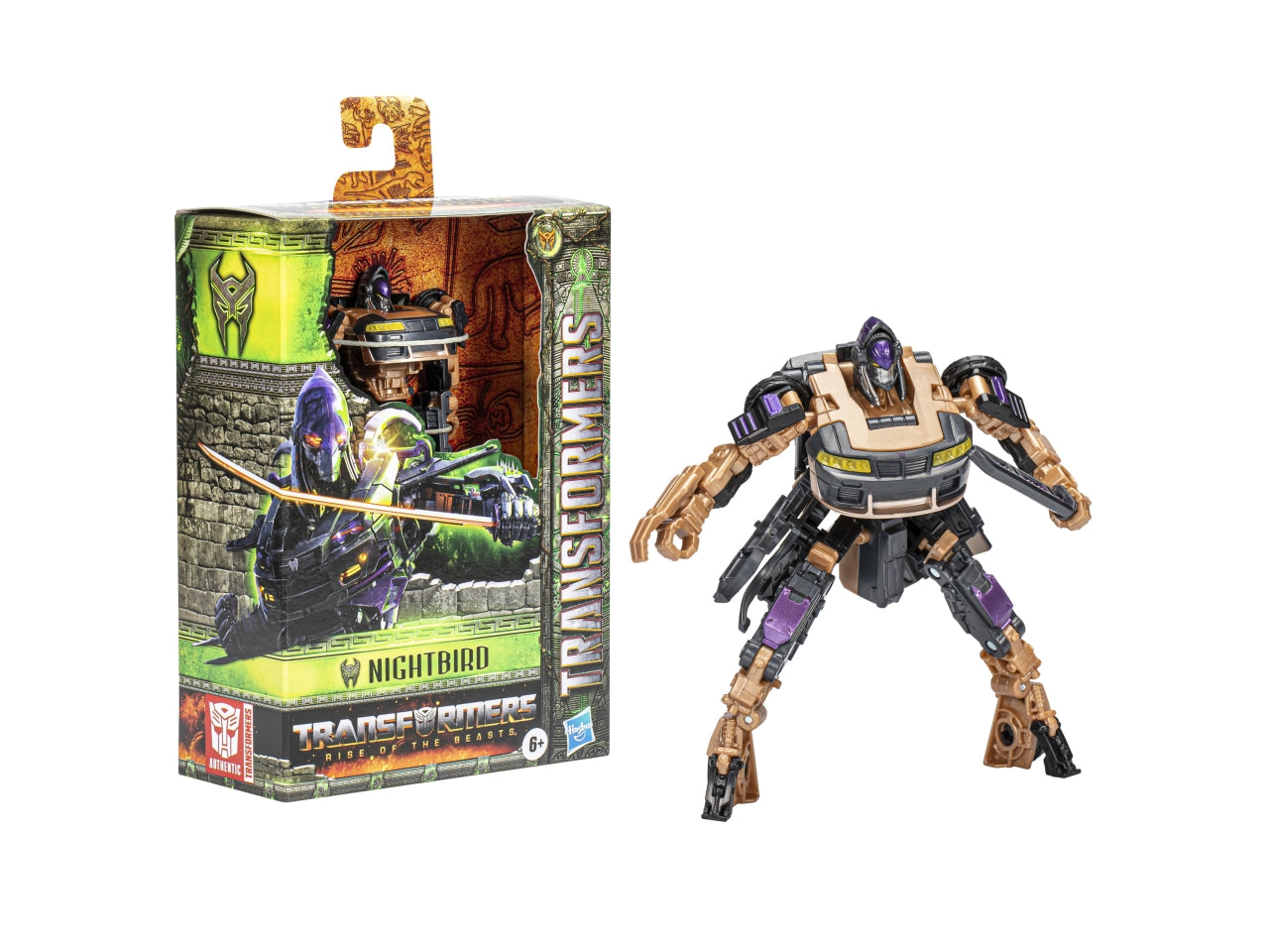 Transformers rise of the beasts deluxe class nightbird action figure