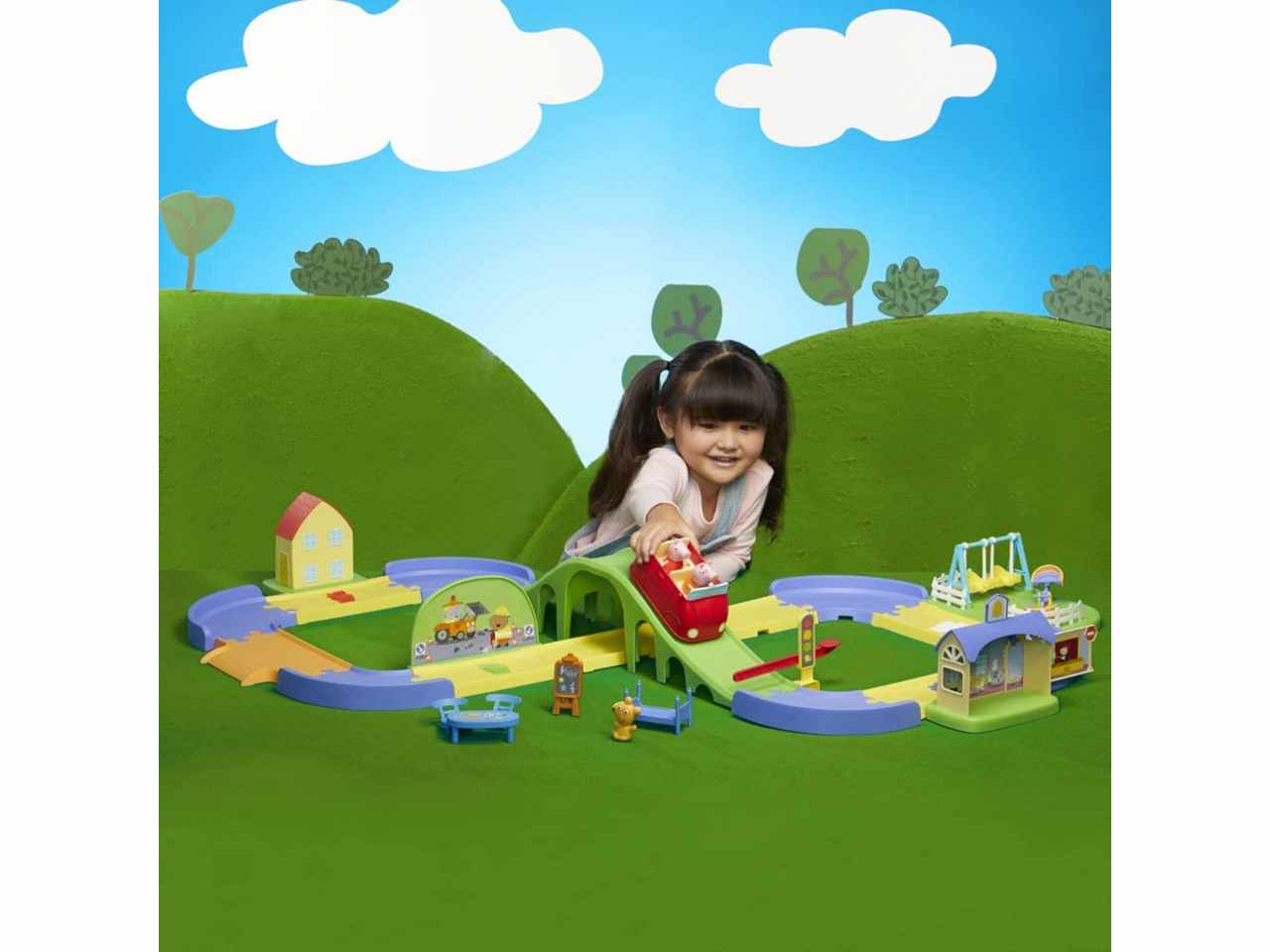 Peppa pig la pista town f48225l0$