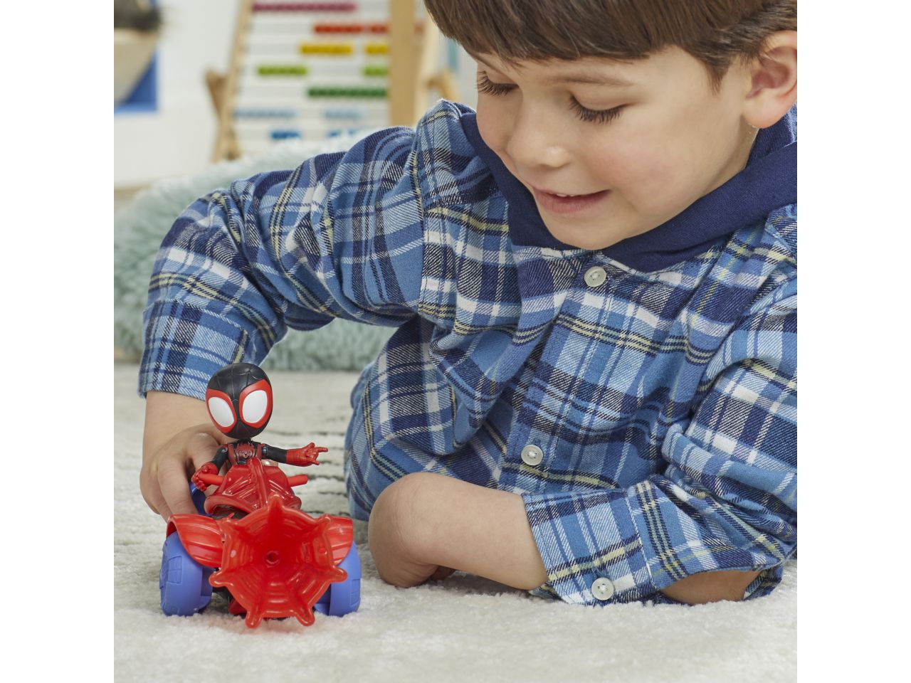 Spidey veicolo con personaggio e accessori - miles techno racer