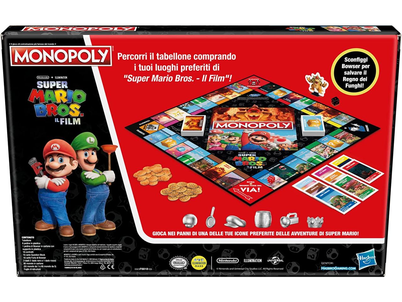 Gioco da tavolo per bambini monopoly super mario movie