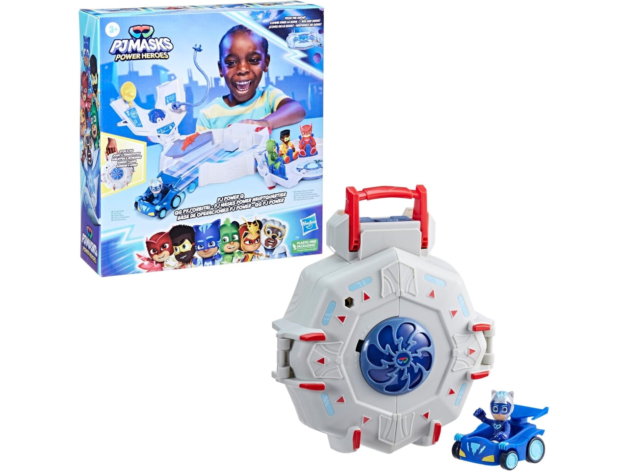 Pj Mask stazione spaziale con personaggio e auto, per bambini dai 3+ anni, Hasbro