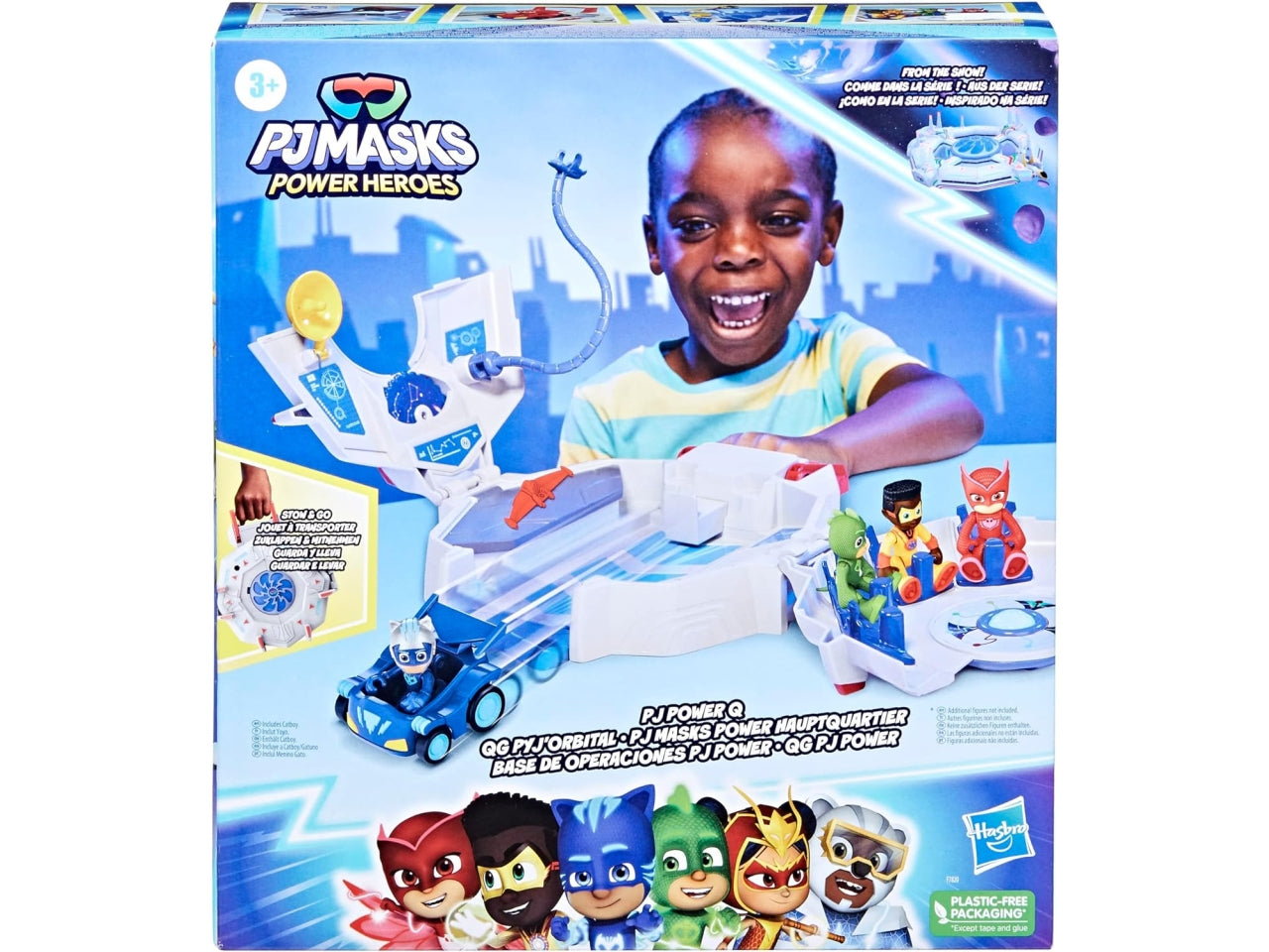 Pj Mask stazione spaziale con personaggio e auto, per bambini dai 3+ anni, Hasbro