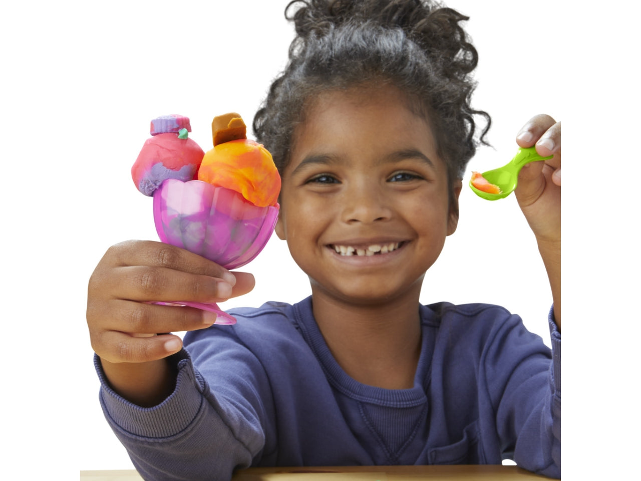 Play-doh gelateria arcobaleno, giocattolo interattivo con plastilina 3+ Hasbro