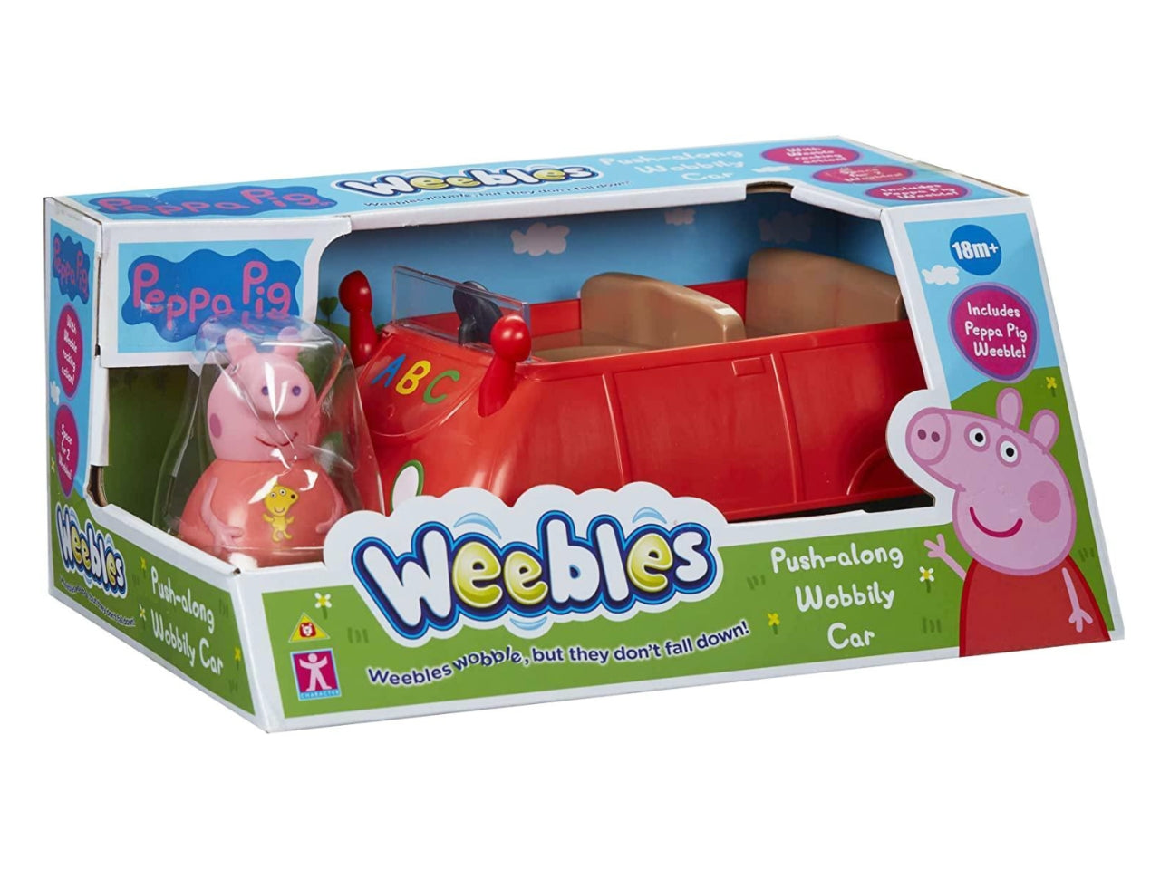Peppa pig weebles push along wobbily car