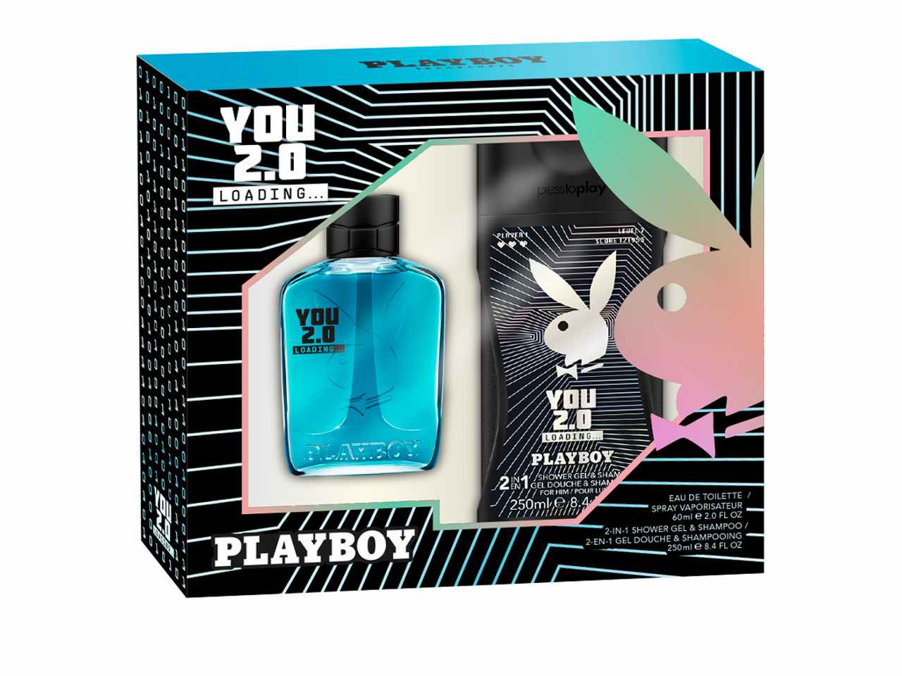 Set regalo playboy you 2.0 man eau de toilette 60 ml + shower gel 250 ml