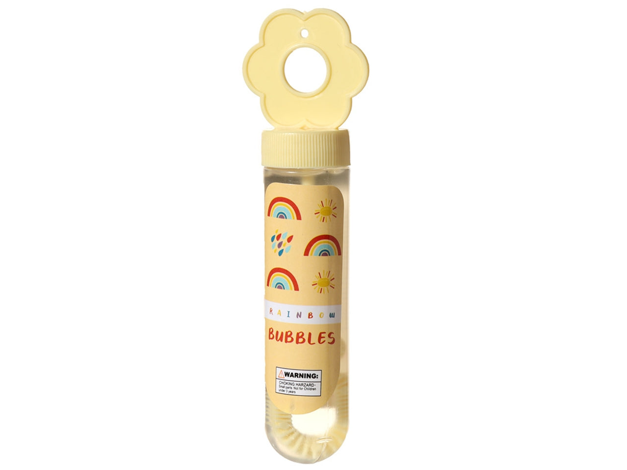 Bolle di sapone con immagini di arcobaleno