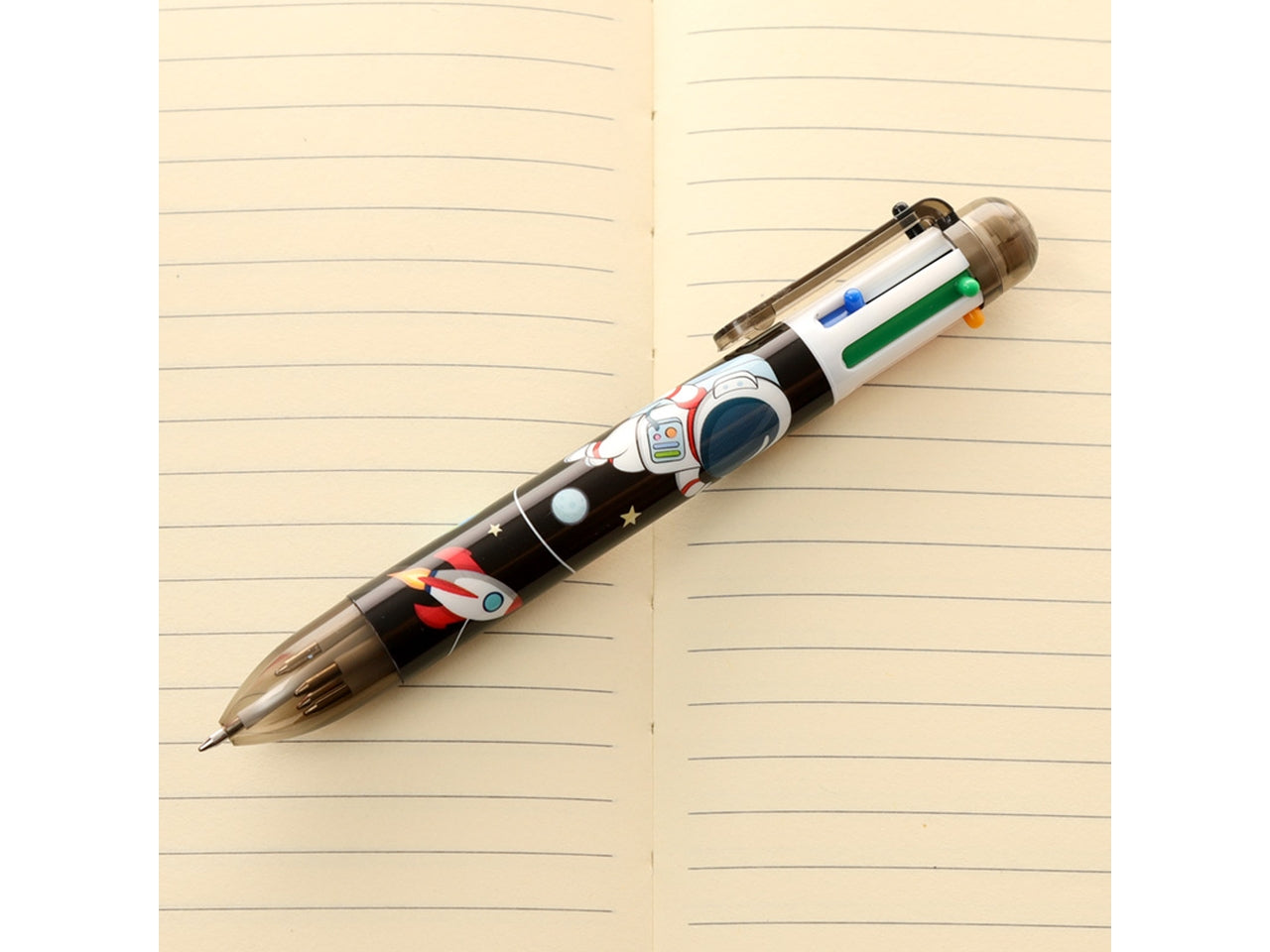Penna multicolore a 6 colori hello space