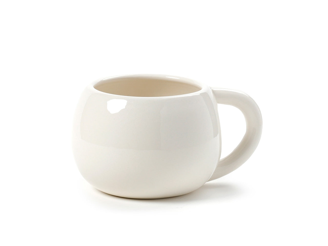 Tazza mug in ceramica dolomite bianco e arancio con coperchio a forma di testa di cane Shiba - Puckator