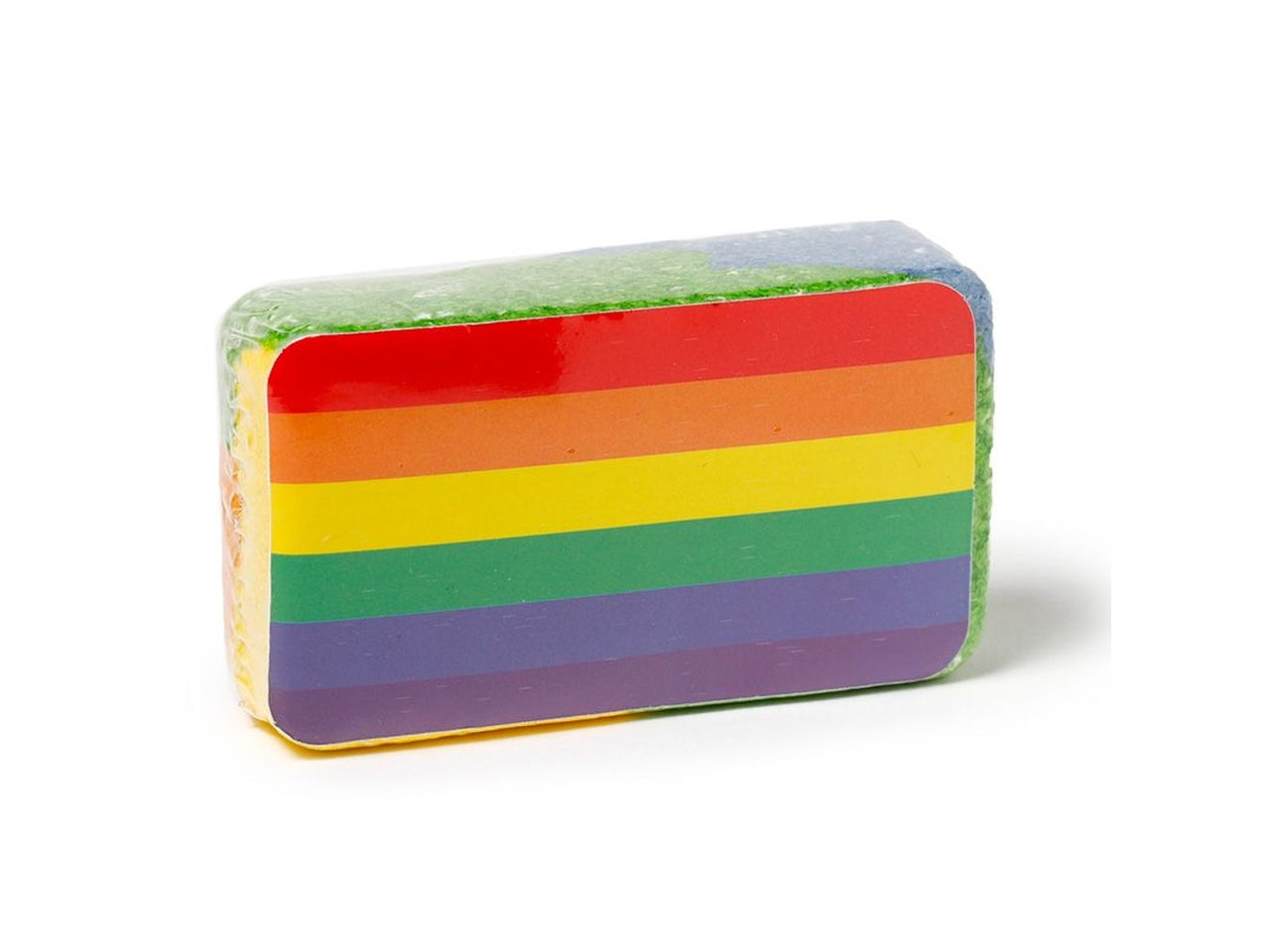 Asciugamano da viaggio compresso arcobaleno, poliestere e cotone 30x30 cm - Puckator