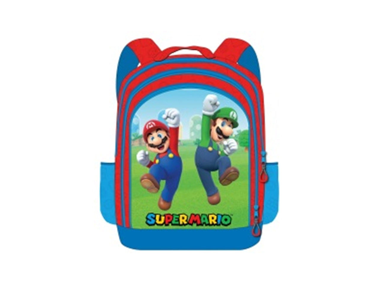 Super mario zaino ovale con tre cerniere