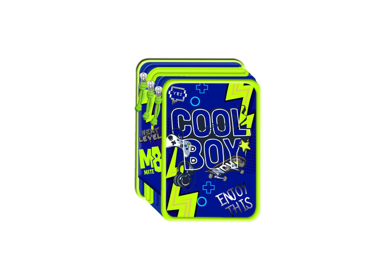 Astuccio con 3 zip m8 boy