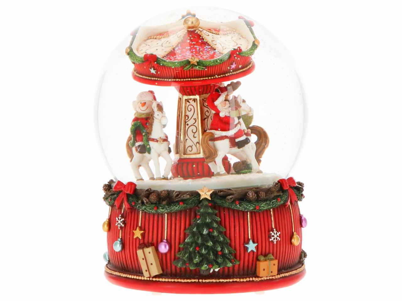 Giostrina ampolla acqua 15x16x20cm con musica e led