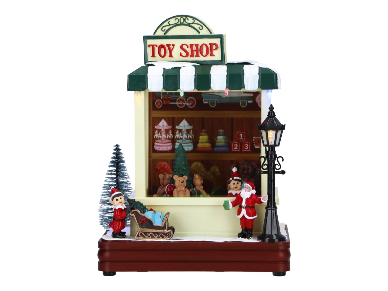 Giostrina negozio di giocattoli animato con led misura 17,1x12,6x22,9cm multicolor a batteria $