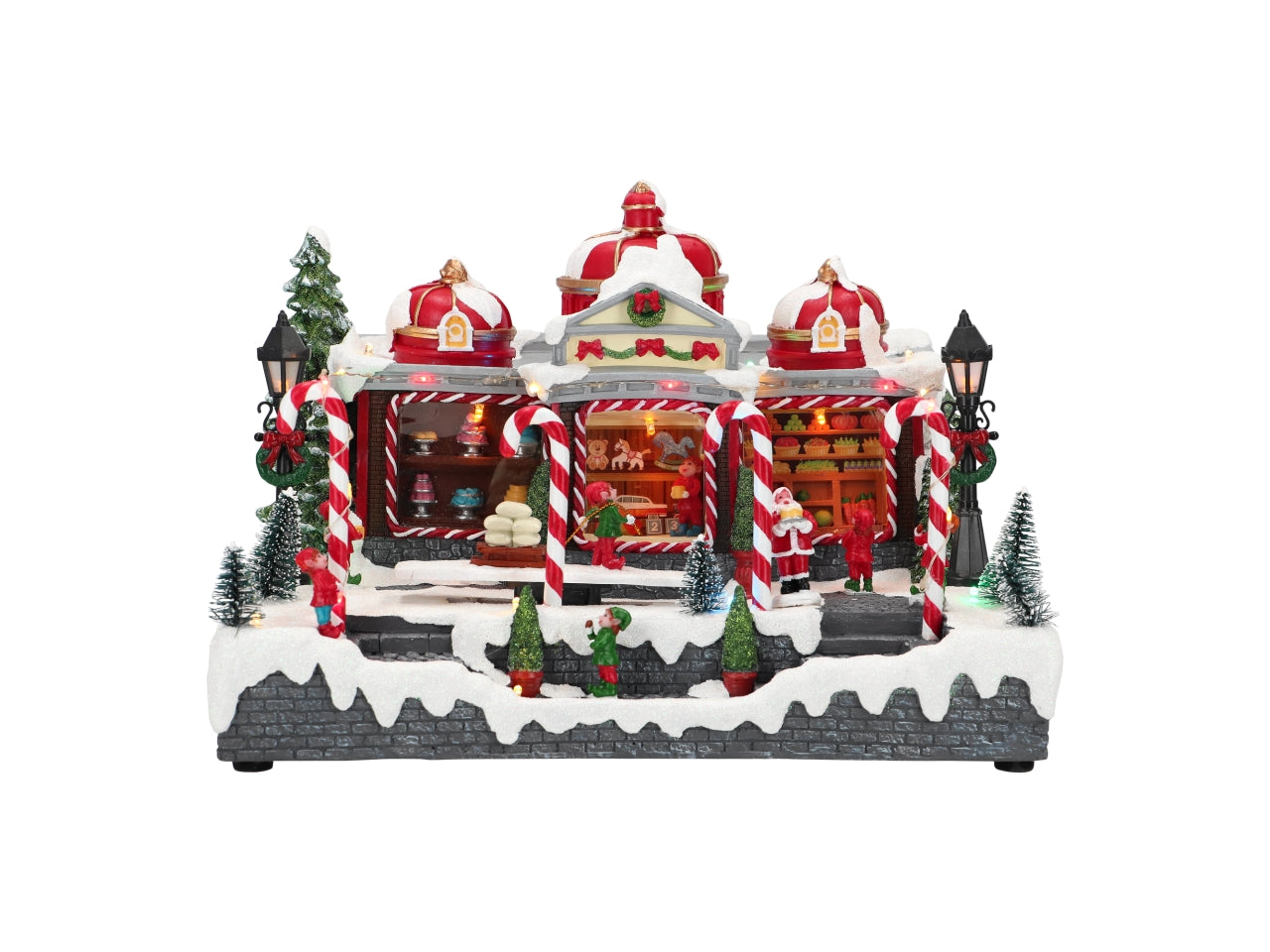 Giostrina natalizia candy house 32x24x22,5cm con led
