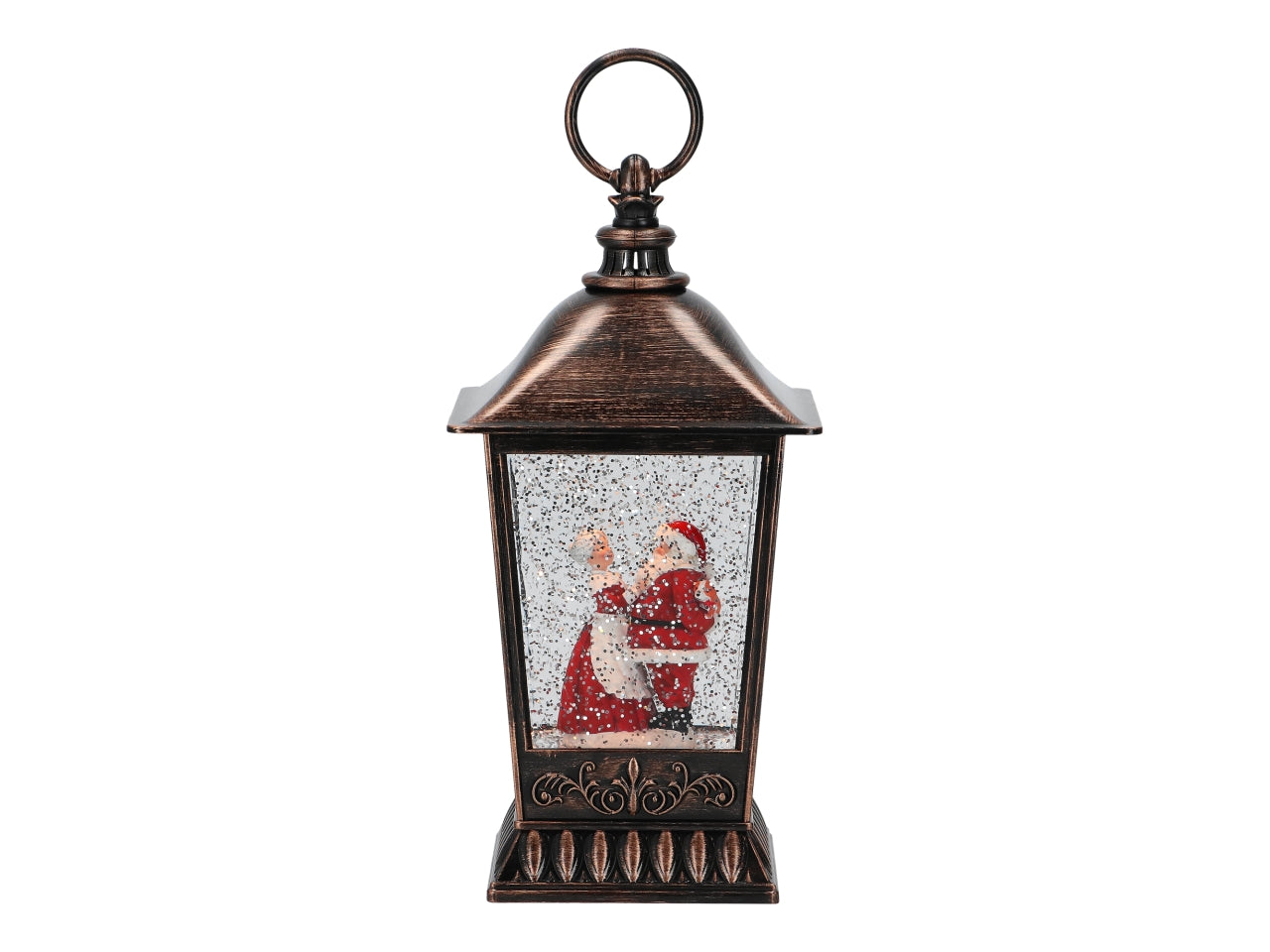Giostrina natalizia lanterna con acqua 12x12x27,5cm con led