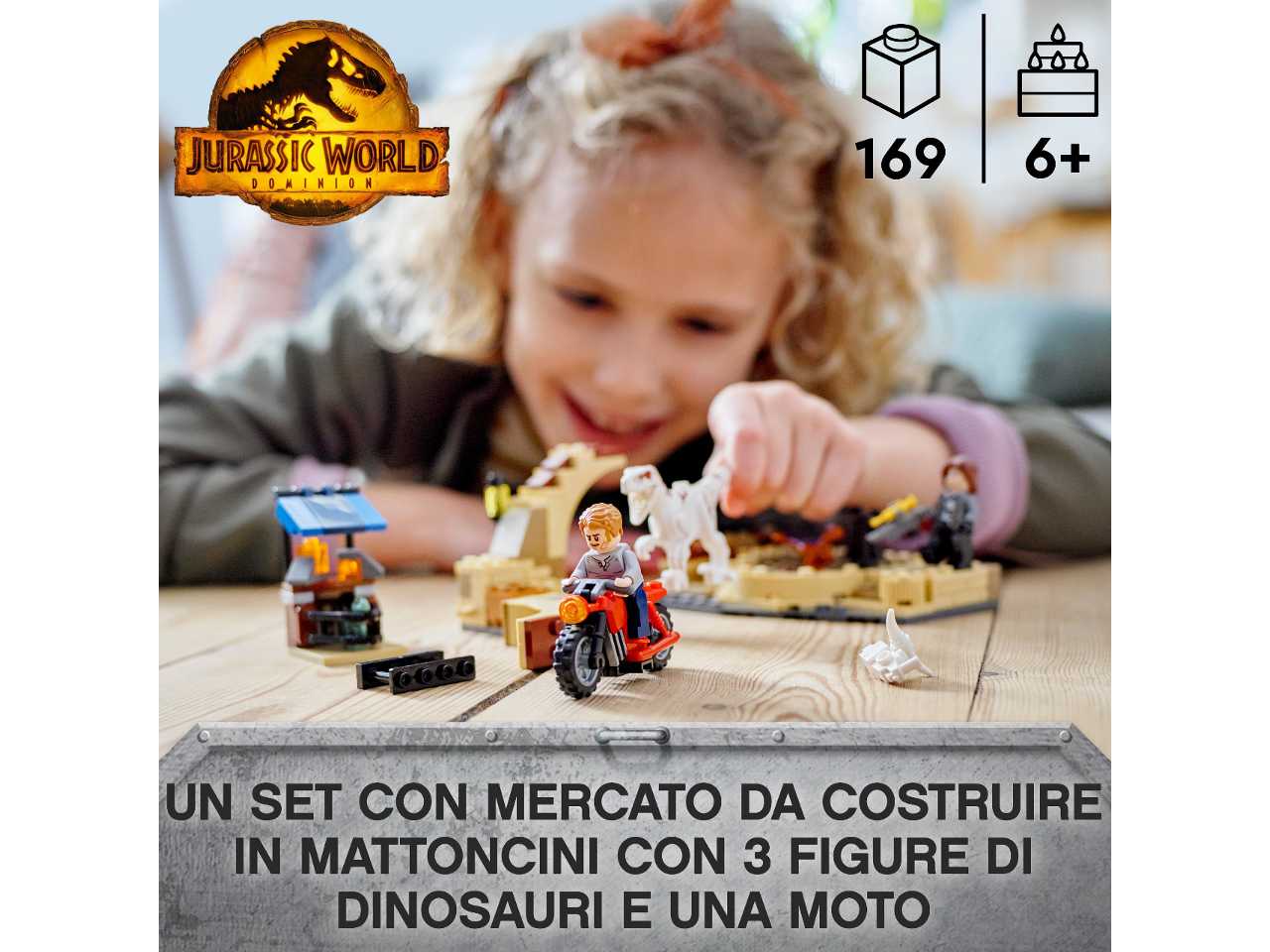 Lego atrociraptor: inseguimento sulla moto.