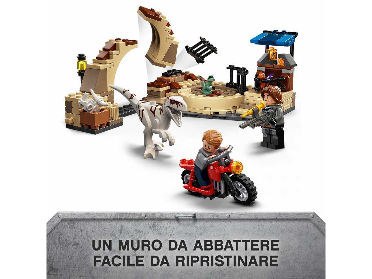 Lego atrociraptor: inseguimento sulla moto.