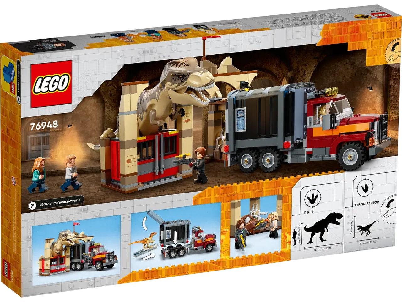 Lego la fuga del t. rex e dellatrociraptor.