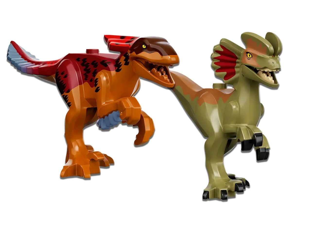 Lego trasporto del piroraptor e del dilofosauro.