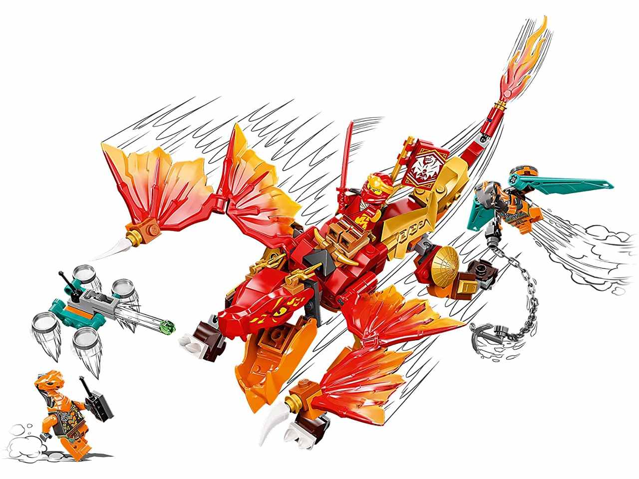 Lego ninjago dragone del fuoco 71762