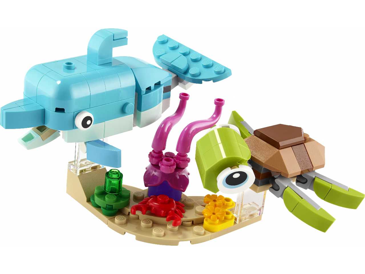 Lego delfino e tartaruga.