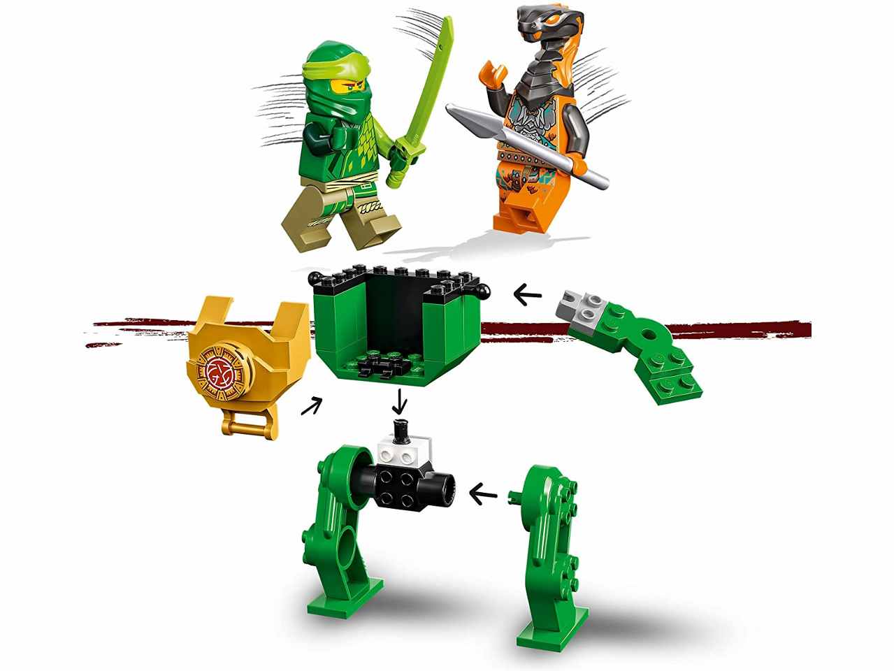 Lego ninjago mech ninja di lloyd 71757