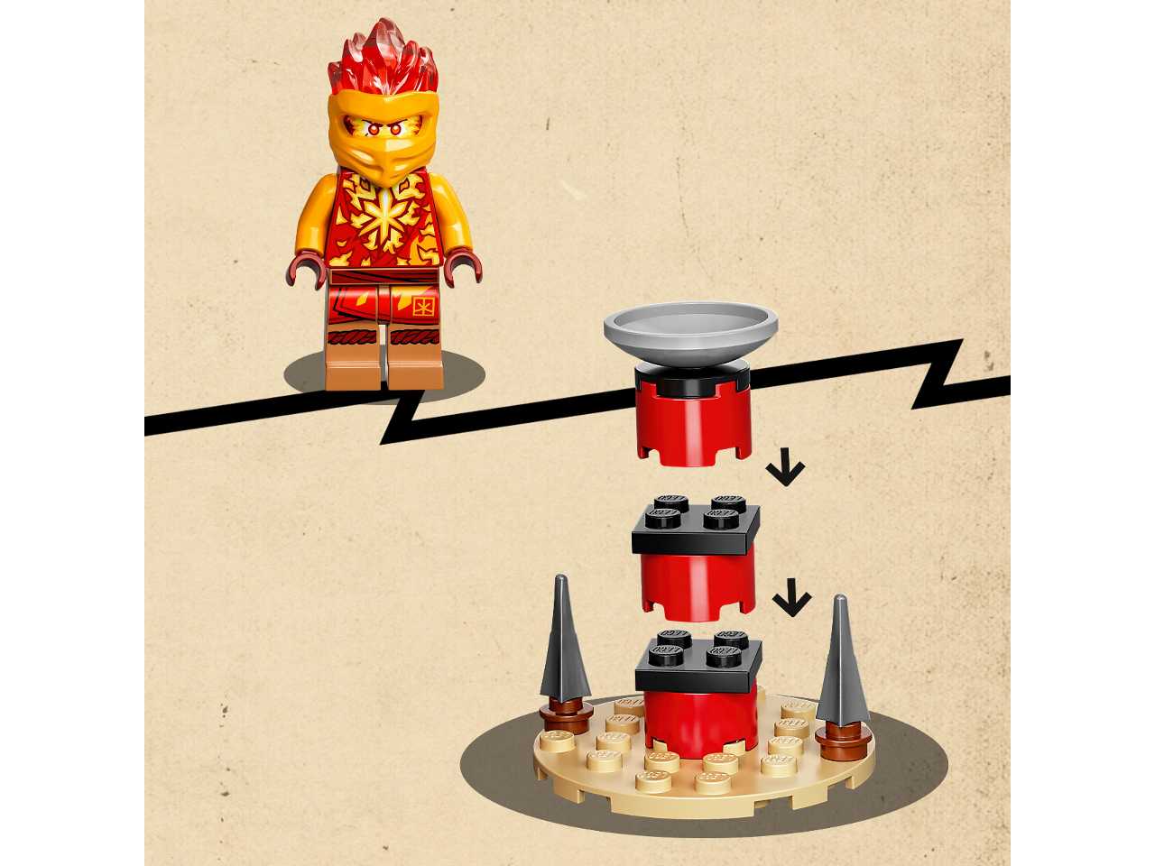 Lego addestramento ninja di spinjitzu con kai.