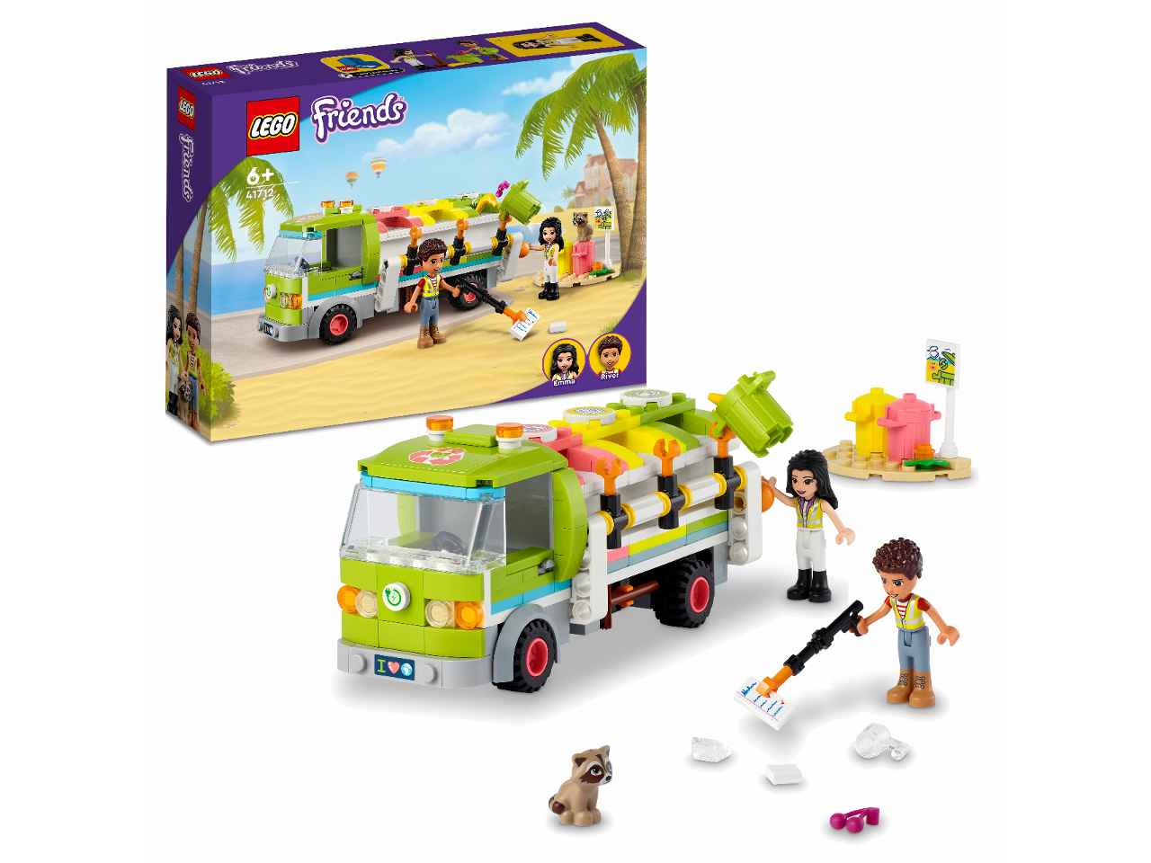 Lego friends camion riciclaggio rifiuti 41712