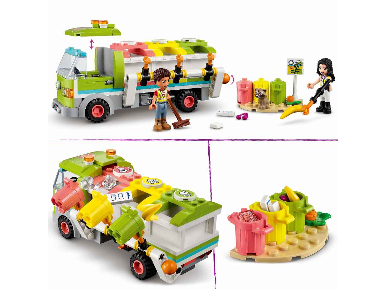 Lego friends camion riciclaggio rifiuti 41712
