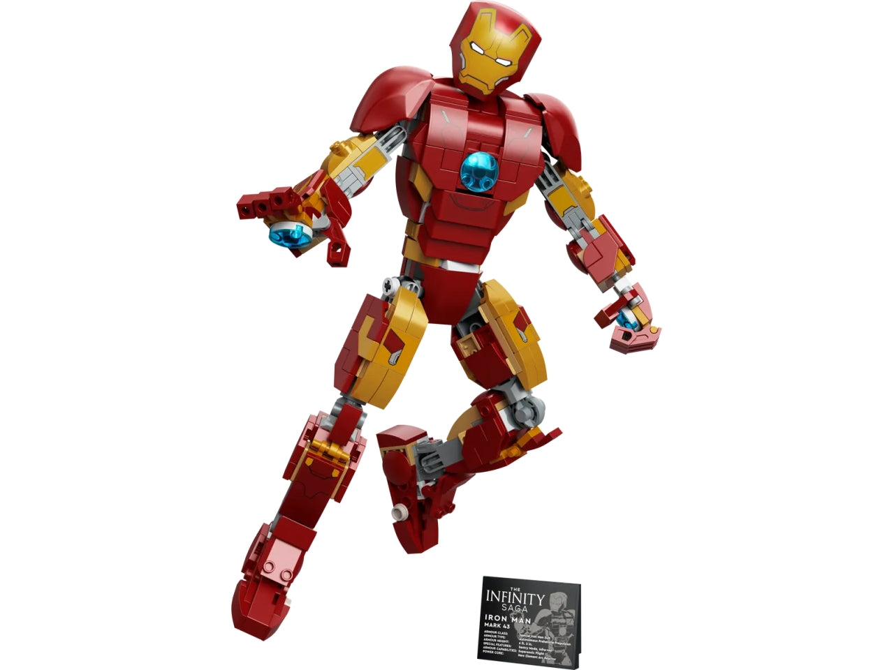 Lego personaggio di iron man.