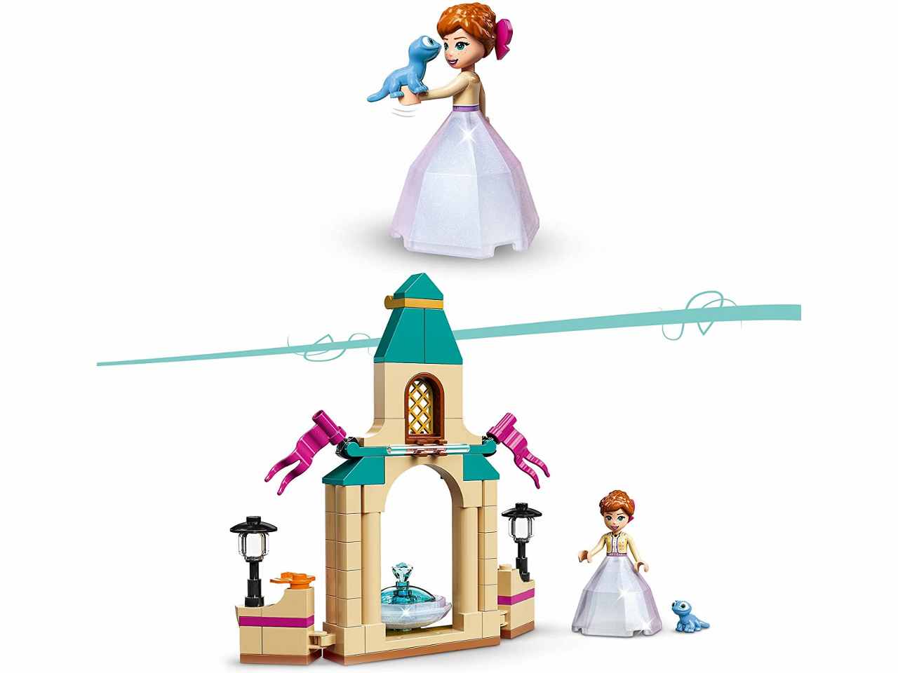 Lego disney princess il cortile del castello di anna