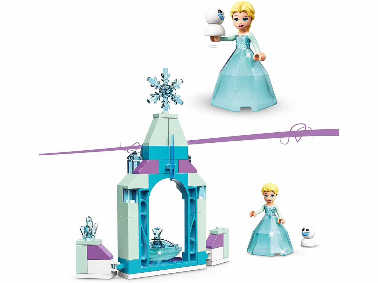 Lego disney princess il cortile del castello di elsa