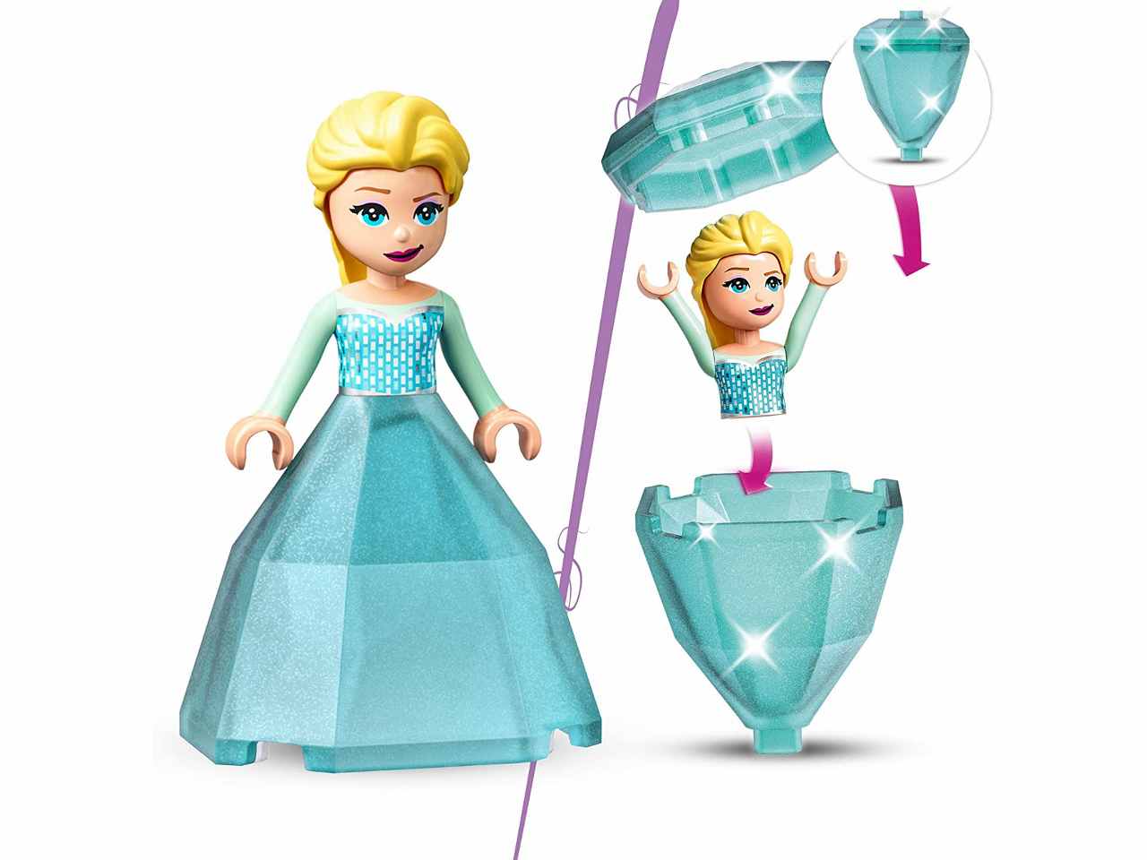 Lego disney princess il cortile del castello di elsa