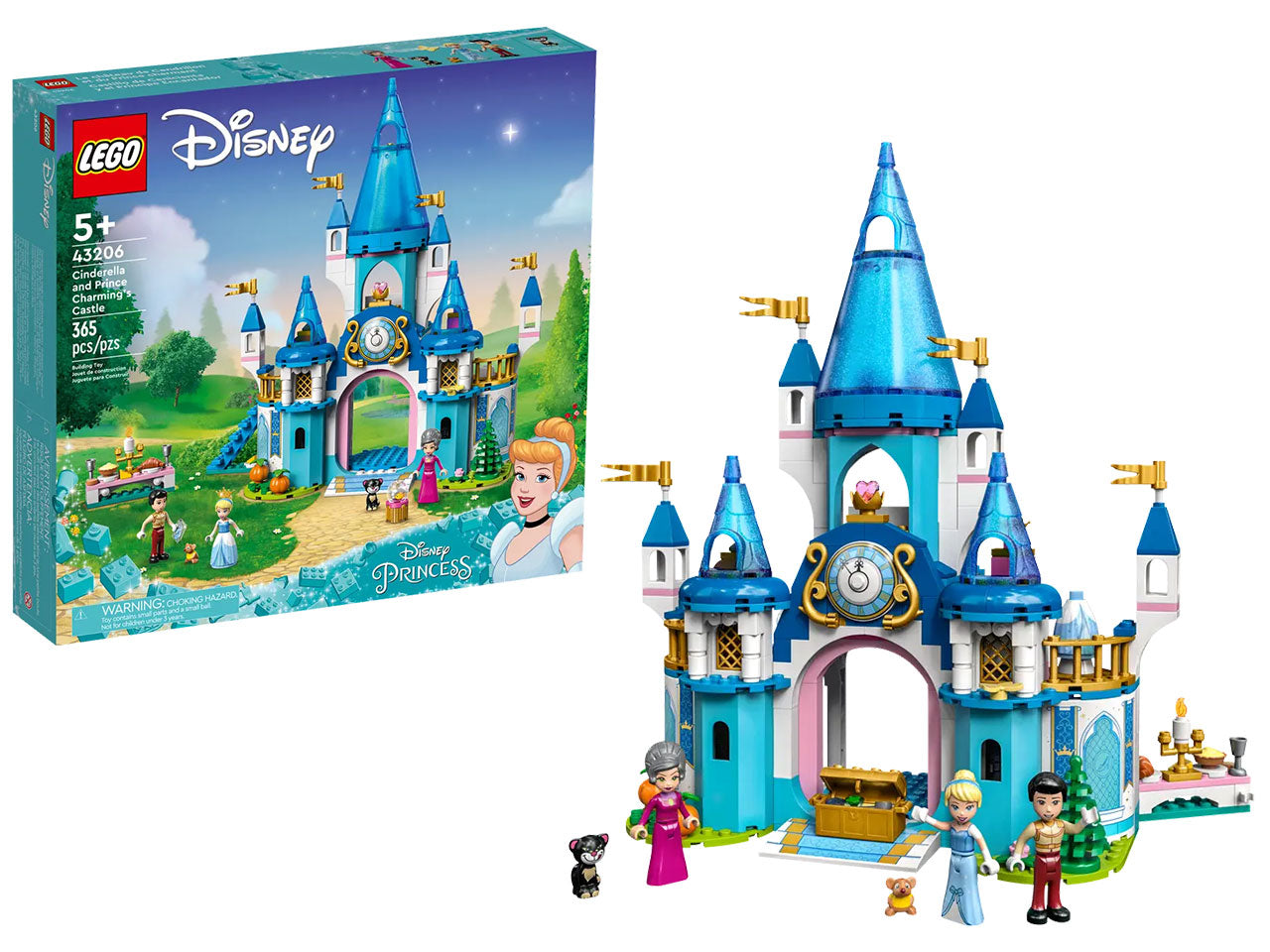 Lego Disney Princess Il Castello di Cenerentola e del Principe Azzurro 43206