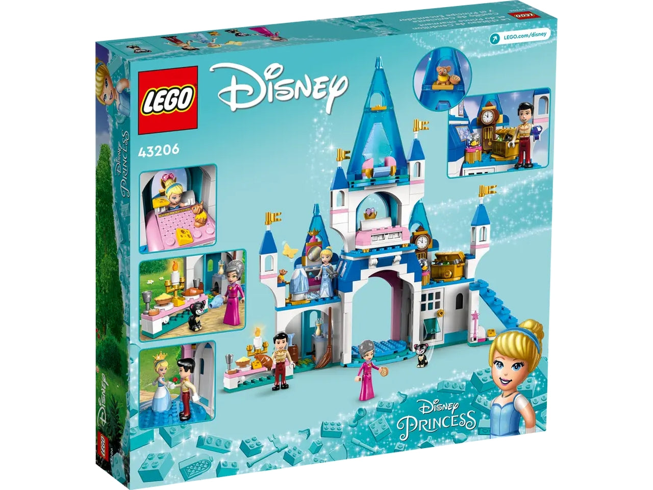 Lego Disney Princess Il Castello di Cenerentola e del Principe Azzurro 43206