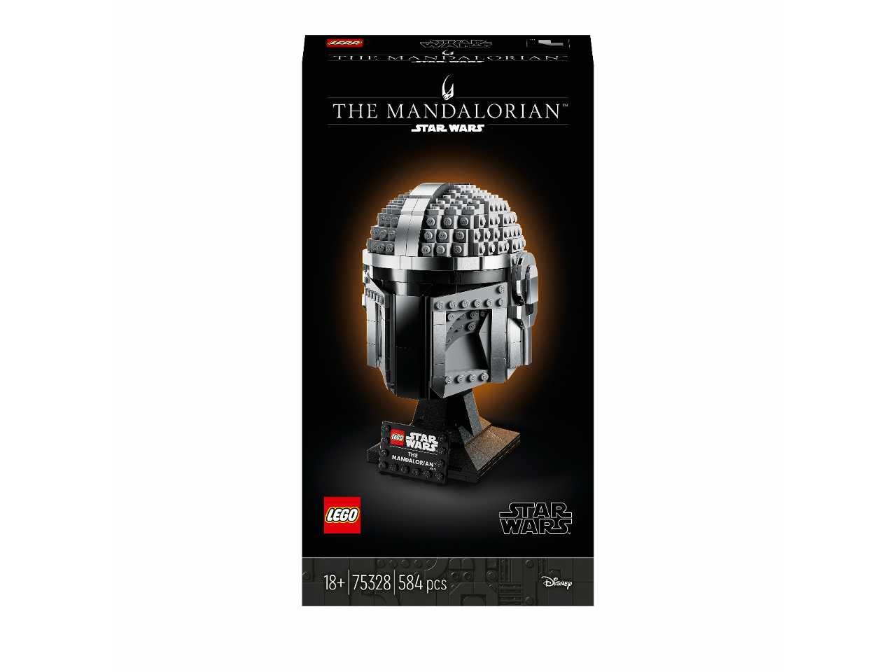 Lego casco del mandaloriano.