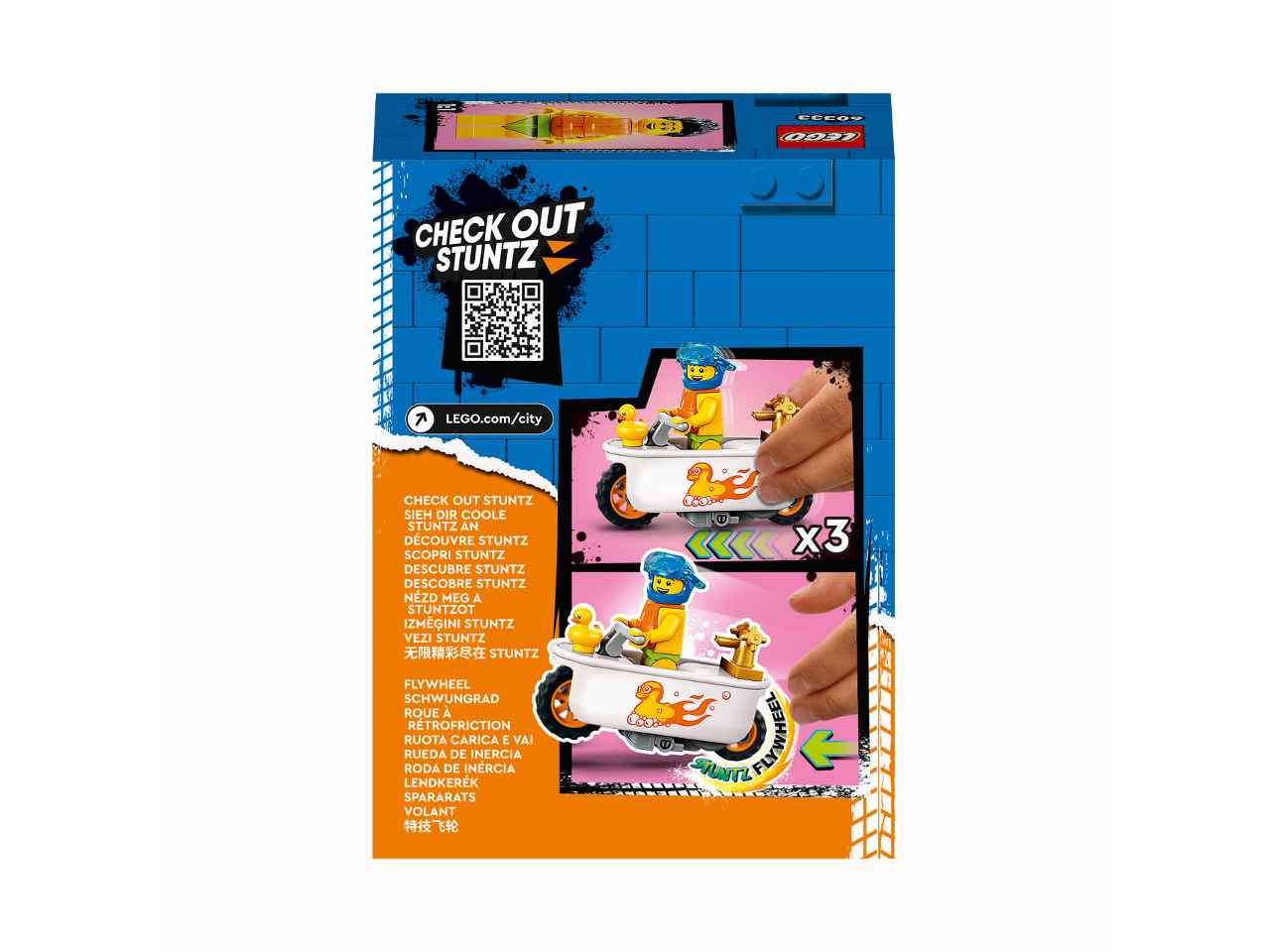 Lego city stunt bike vasca da bagno 60333