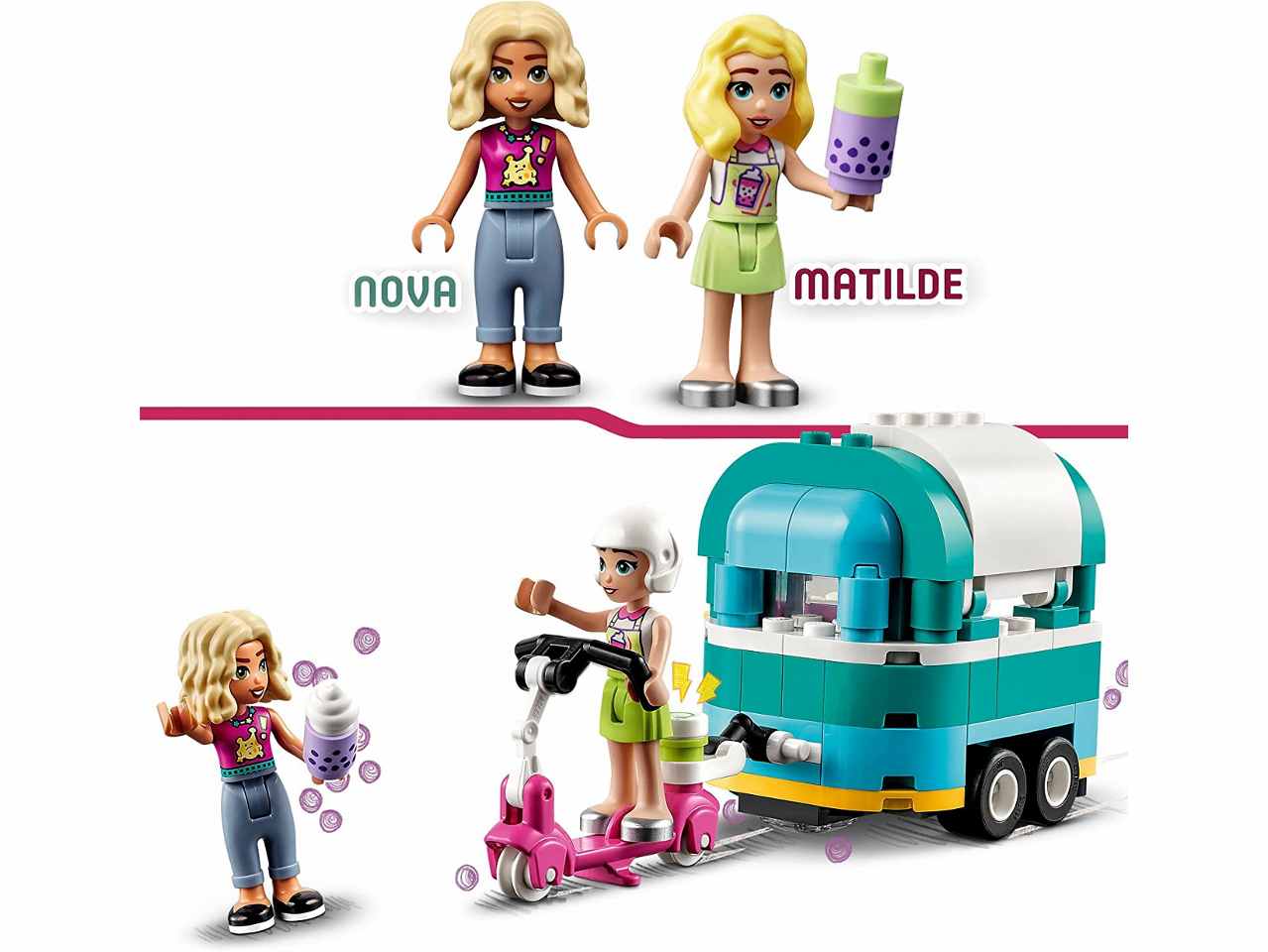 Lego friends negozio mobile di bubble tea
