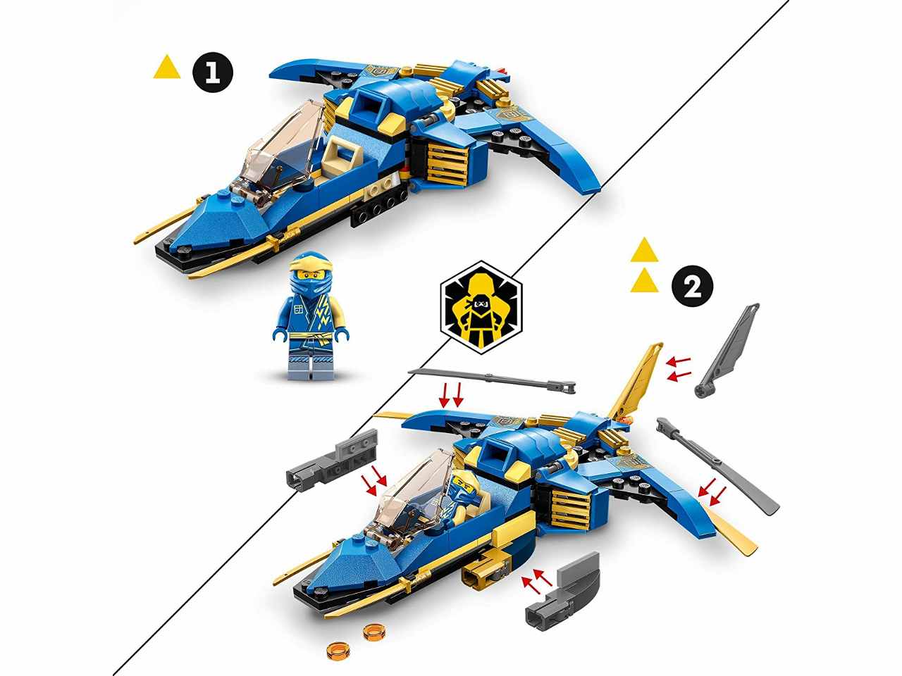 Lego Ninjago Jet-Fulmine di Jay 71784