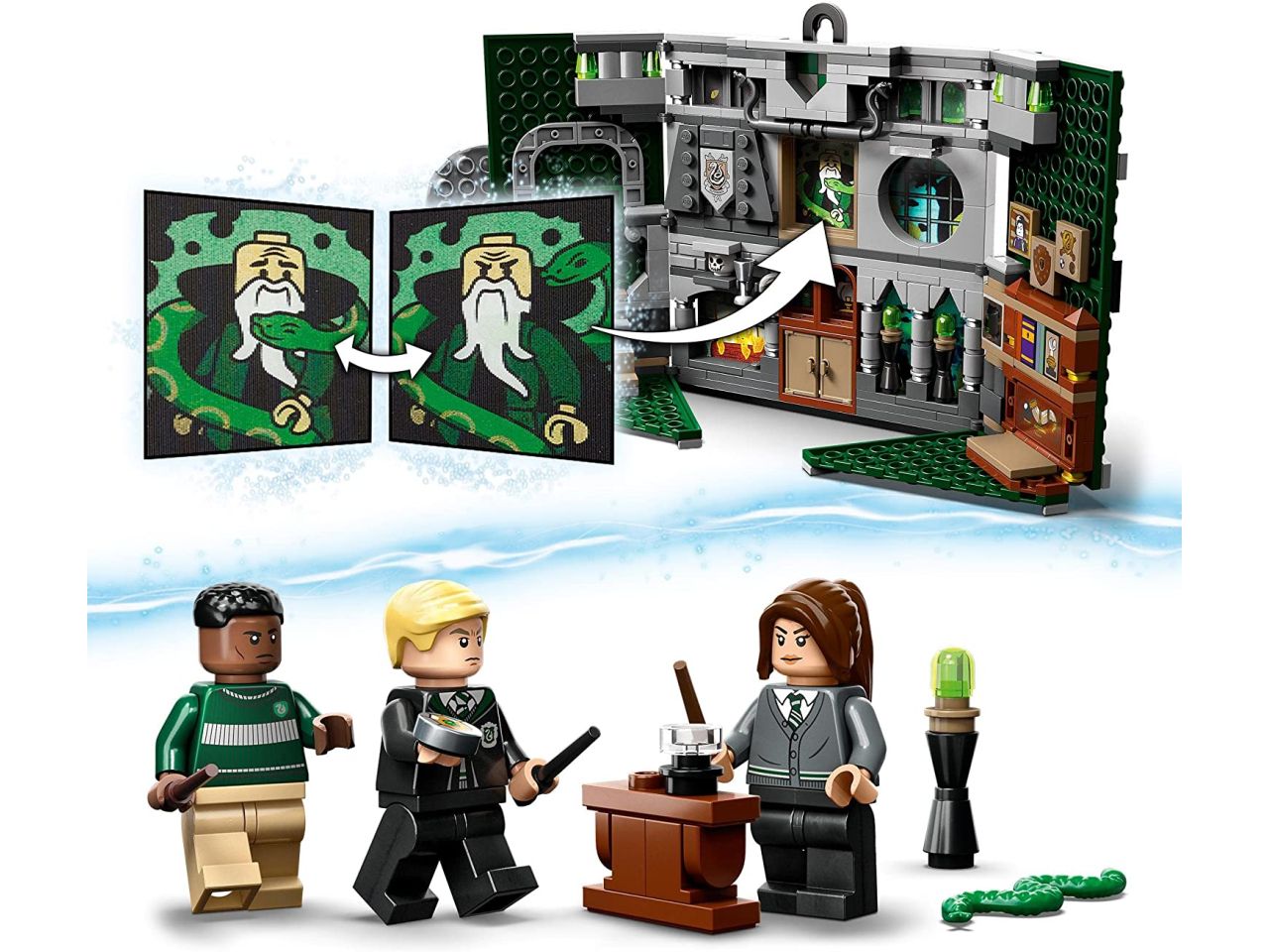 Lego harry potter tm stendardo della casa serpeverde