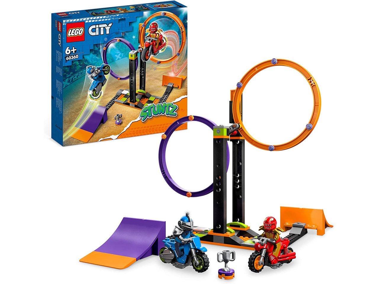 Lego city stuntz sfida acrobatica: anelli rotanti