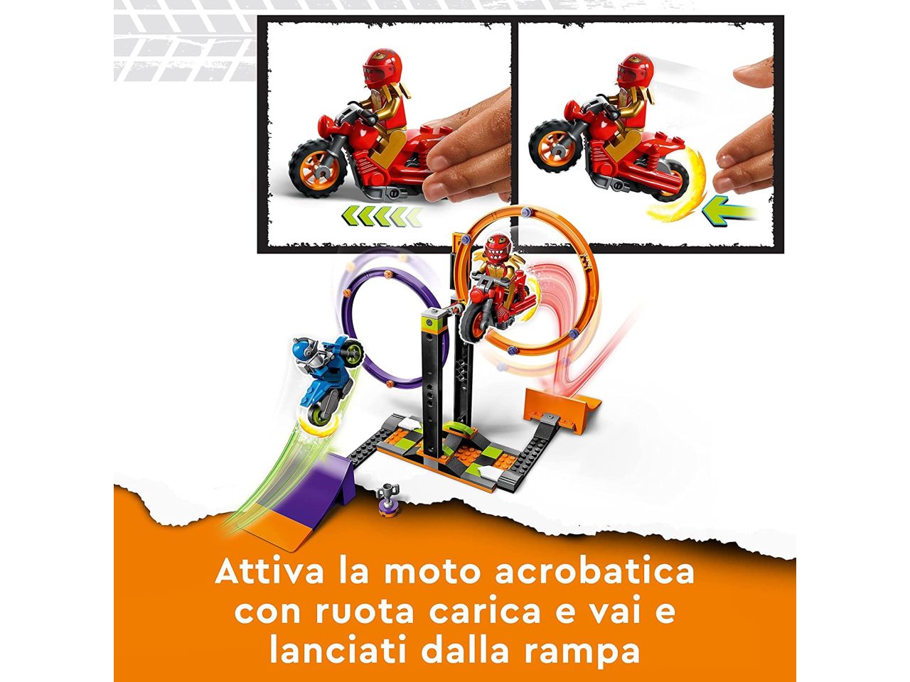 Lego city stuntz sfida acrobatica: anelli rotanti
