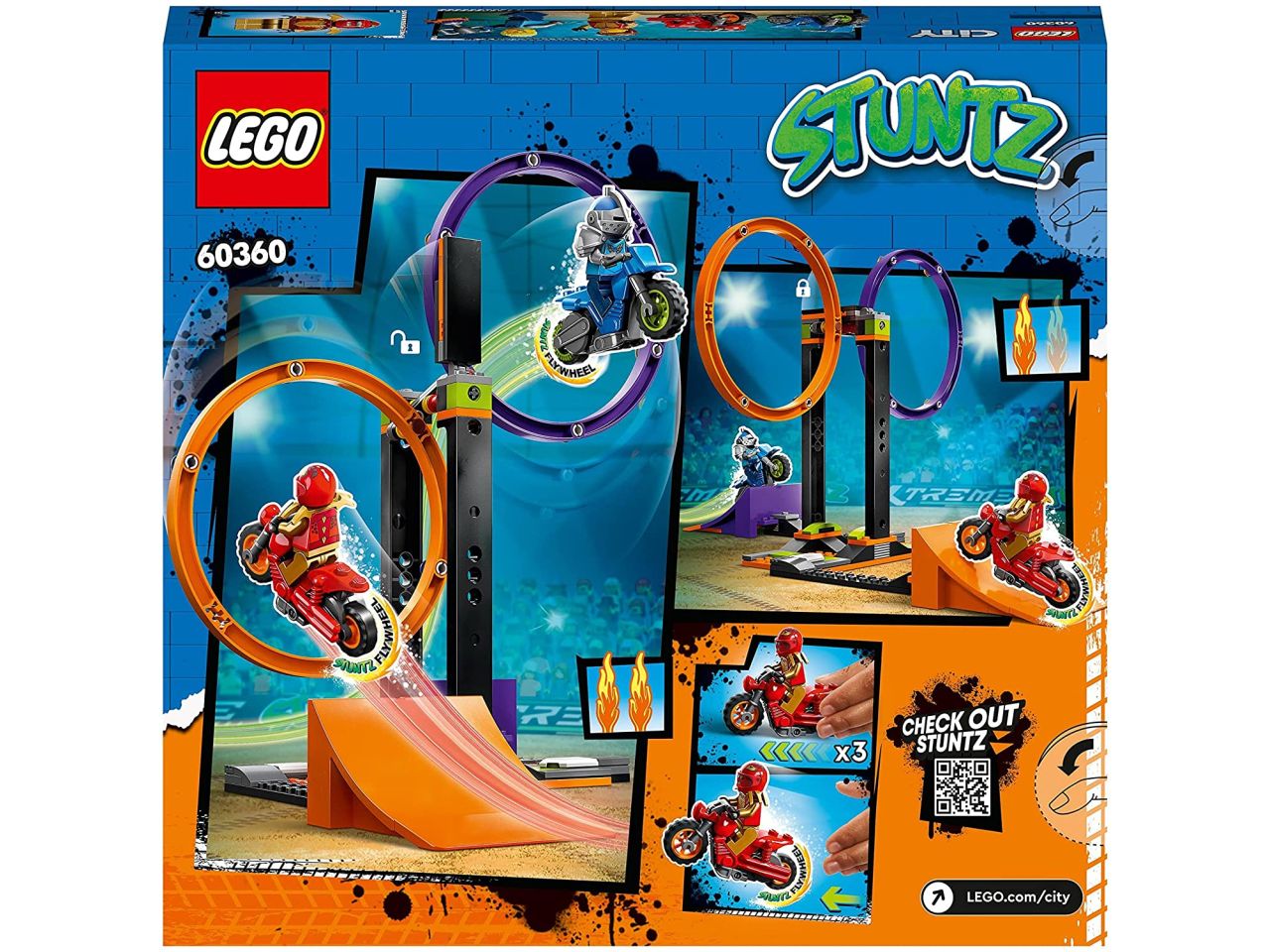 Lego city stuntz sfida acrobatica: anelli rotanti