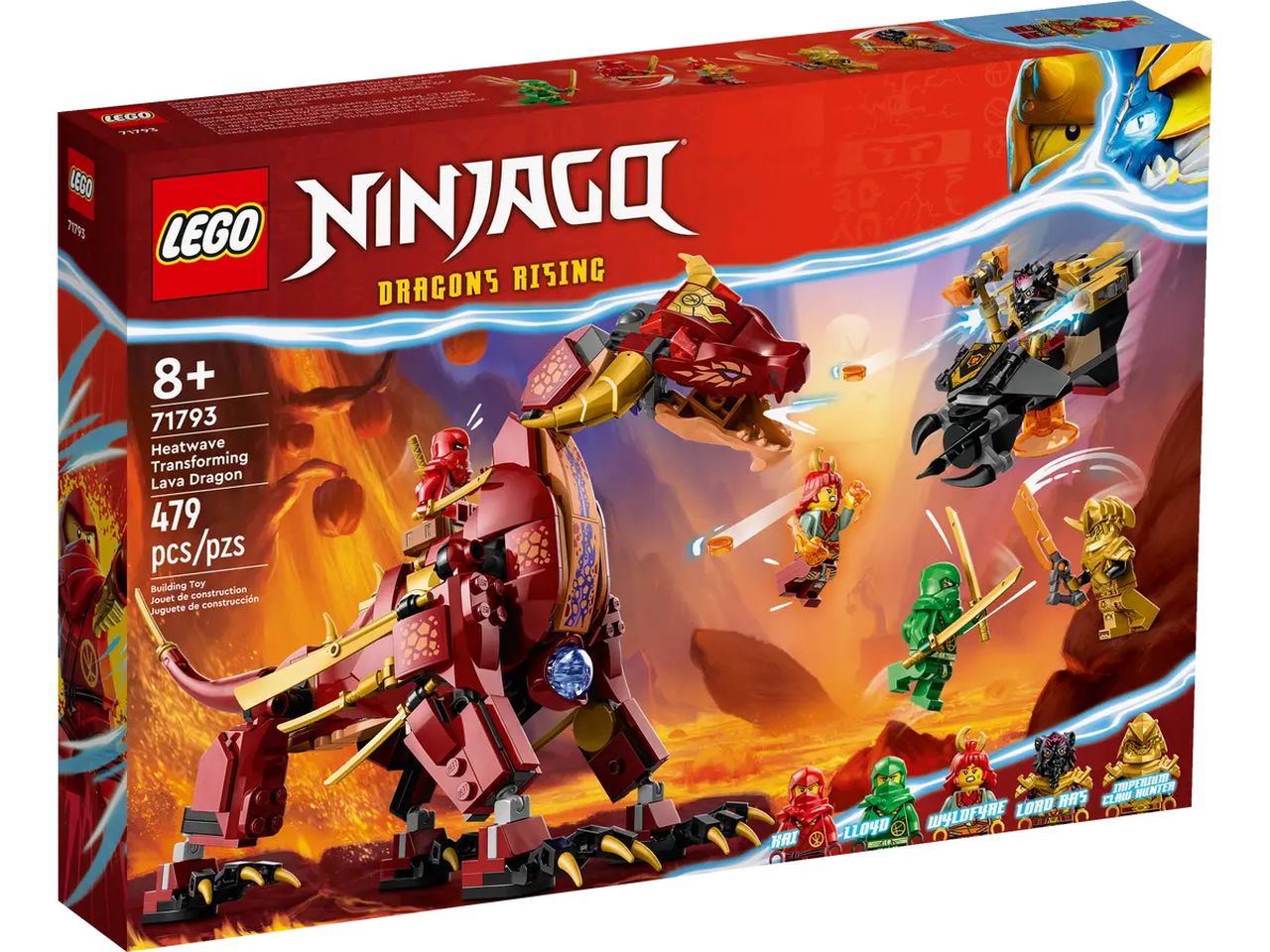Lego Ninjago Dragone di Lava Transformer Heatwave 71793