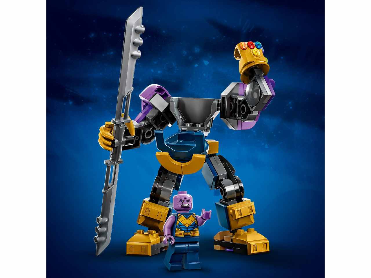 Lego super heroes armatura mech snodabile di thanos