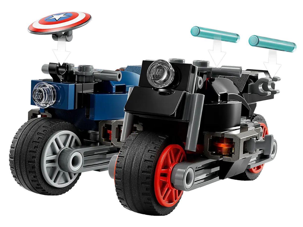 Lego Marvel Motociclette di Black Widow e Captain America 76260