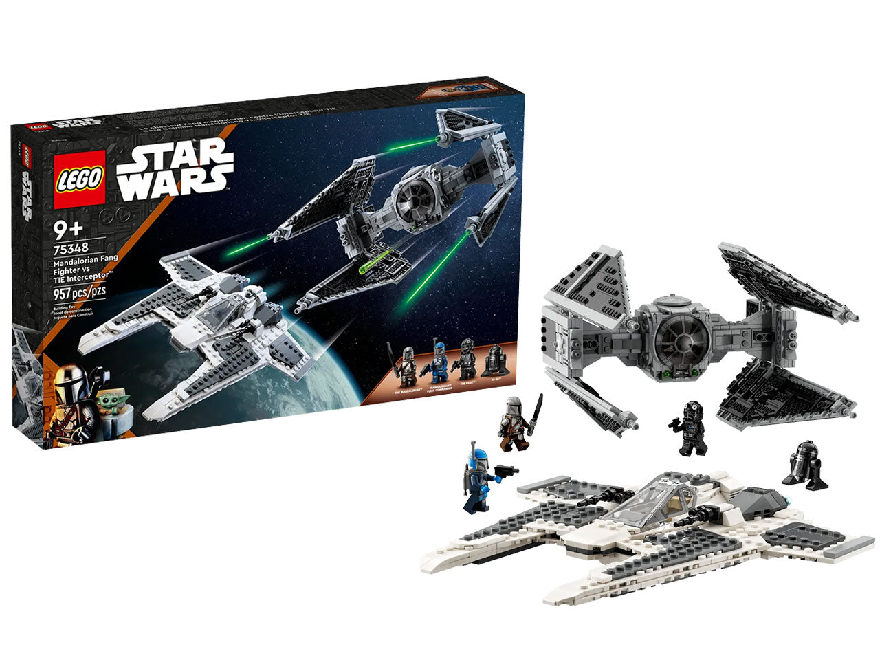 Lego Star Wars Fang Fighter Mandaloriano vs TIE Interceptor 75348